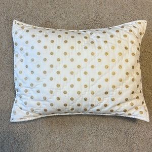 Pottery Barn Kids crib pillow and sham polka dot